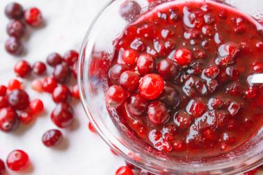 Berry reçel çilek yakın çekim ile