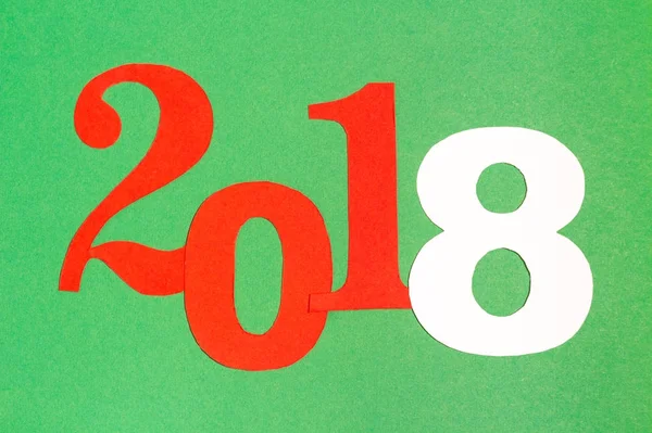 Šťastný nový rok 2018 v papíru stylu — Stock fotografie