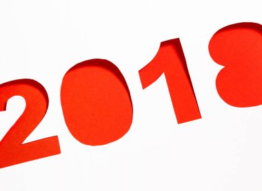 Yeni yıl 2018 kağıt arka plan