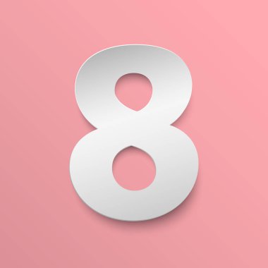 Vektör sayısı 8. Kağıt çizimde kesmek