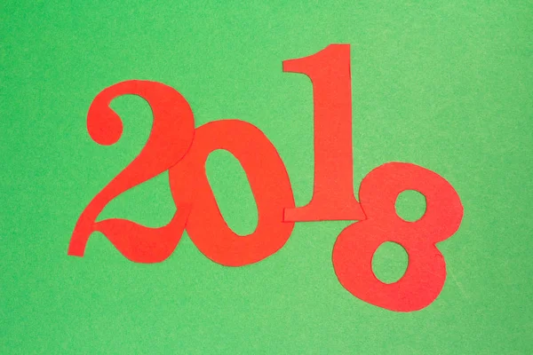Happy New Year 2018 in papier stijl — Stockfoto