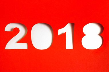 2018 yeni yıl kırmızı kağıt kesme