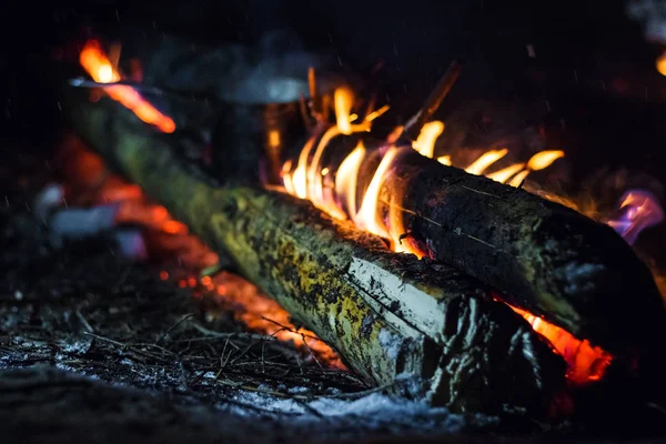 Дрова в огне — стоковое фото