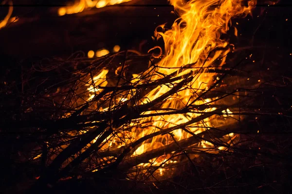 ไฟในเวลากลางคืน — ภาพถ่ายสต็อก
