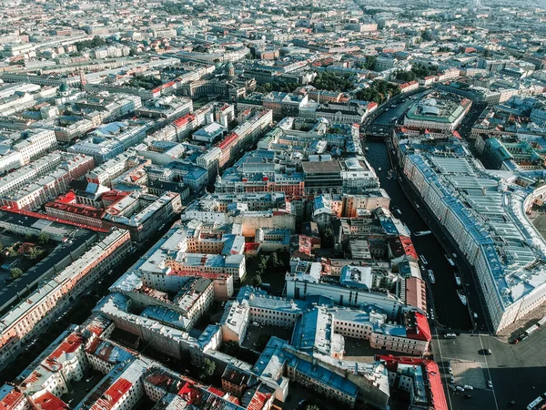 Panoráma központjában Szentpétervár, légi felvétel. Nappal, Sunny Day. Oroszország — ingyenes stock fotók