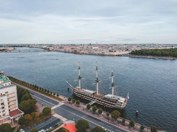 Aerialphoto vintage fregata plachetnice. Petrohrad, Rusko. Flatley — Stock fotografie