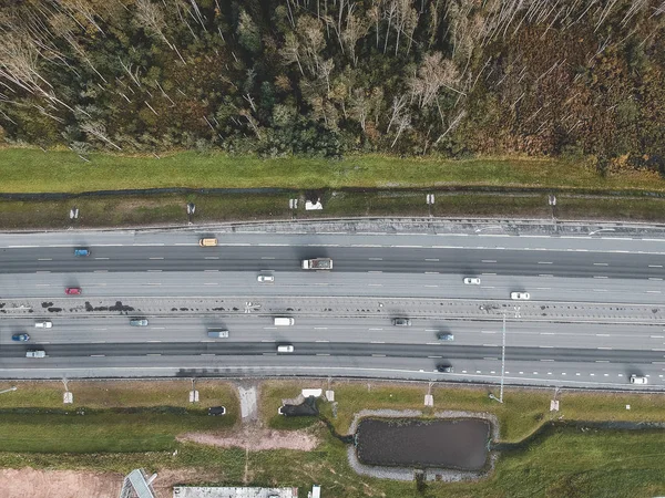 Aerialphoto high-speed roads, cars, Flatley.