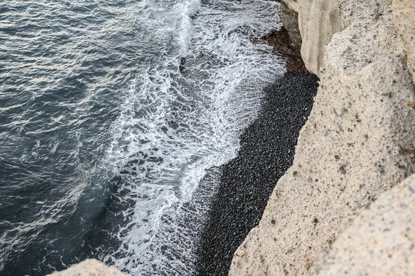Kamienne wybrzeże San Miguel del Tajao. Wybiórcze skupienie. Teneryfa, Wyspy Kanaryjskie — Zdjęcie stockowe