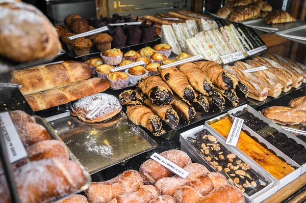 Escaparate Una Panadería Tradicional Casco Antiguo Barcelona 2020 Barcelona España — Foto de Stock