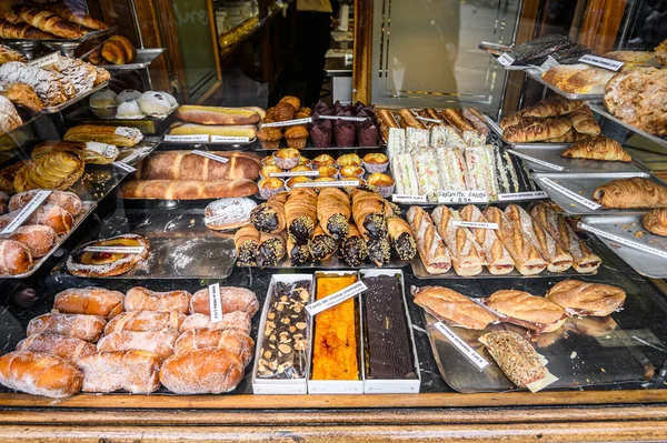 Escaparate Una Panadería Tradicional Casco Antiguo Barcelona 2020 Barcelona España — Foto de Stock