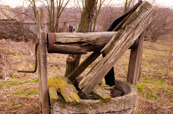 Alt Verlassen Und Gut Zerstört Verlassene Quelle Dorf — Stockfoto