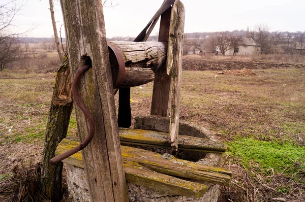 Alt Verlassen Und Gut Zerstört Verlassene Quelle Dorf — Stockfoto