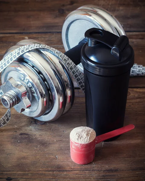 Whey protein powder — Stock Photo, Image