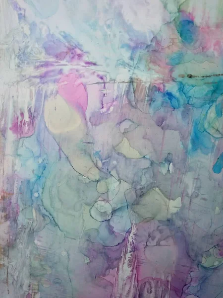 Alcohol Illustration. Pink and White Stains. Blue ice Smearing. Contrast Ink Divorces. Aquamarine Dirty Watercolor. Alcohol Ink Splatter. Ink Wash Pastel.