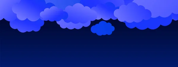 Fun Paper Cut Sky с облаками. Мультфильм "Элементы" — стоковый вектор