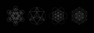 Mistik kutsal geometri vektörü sembolize edildi. Maneviyat, uyum kavramı