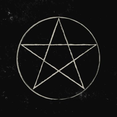 Pentagram koyu arka planda izole edilmiş. Sihirli vektör dekoratif elementleri