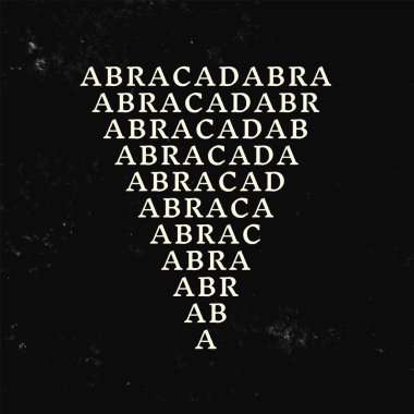 Occult symbols isolated on dark background. Abracadabra magic vector decorative element clipart