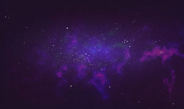 Vector kosmische illustratie. Kleurrijke ruimte achtergrond met sterren — Stockvector