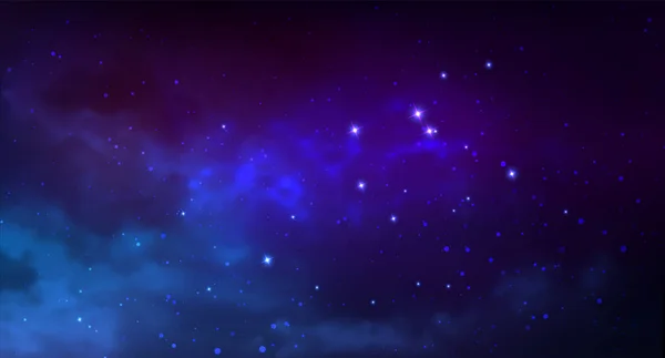 벡터 우주의예. 별들로 이루어진 다채 로운 우주 배경 — 스톡 벡터