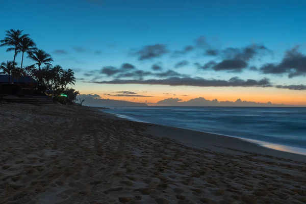 Свет После Заката Сансет Бич Северном Берегу Оаху Гавайи Сша — стоковое фото