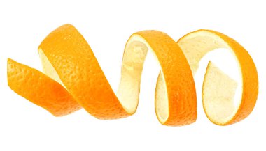 taze portakal kabuğu beyaz arkaplanda izole