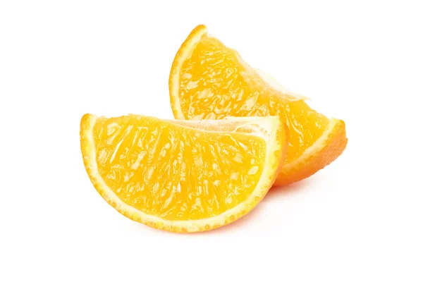 Řezy Mandarinek Izolované Bílém Pozadí Jídlo — Stock fotografie