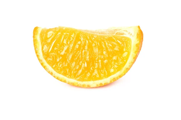 Fette Mandarino Isolate Fondo Bianco Alimenti — Foto Stock