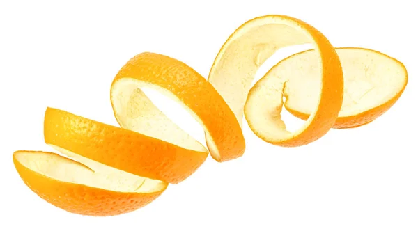 Fresh Orange Peel Isolated White Background — Stock Photo, Image