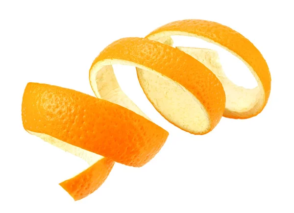 Fresh Orange Peel Isolated White Background — Stock Photo, Image