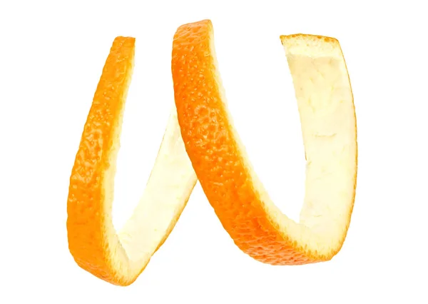 Свіжа Апельсинова Шкірка Ізольована Білому Фоні — стокове фото
