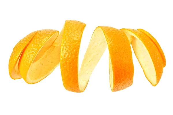 Fresh Orange Peel Isolated White Background — Stock Photo, Image