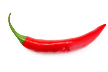 Kırmızı kırmızı kırmızı biber beyaz arka planda izole