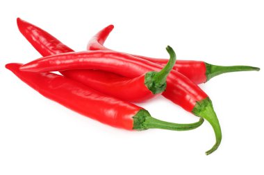 Kırmızı kırmızı kırmızı biber beyaz arka planda izole