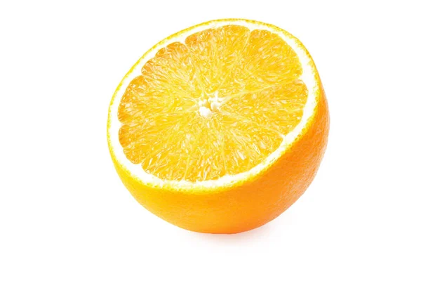 Scheiben Geschnittene Orange Isoliert Auf Weißem Hintergrund Gesunde Ernährung — Stockfoto