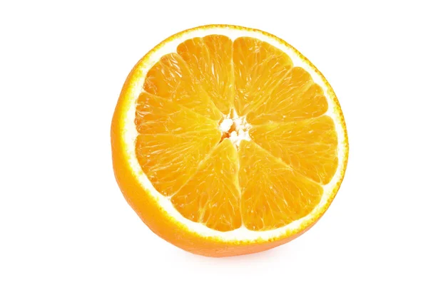 Tagliata Arancione Isolata Fondo Bianco Cibo Sano — Foto Stock