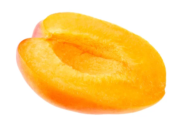Aprikosenscheibe Isoliert Auf Weißem Hintergrund — Stockfoto