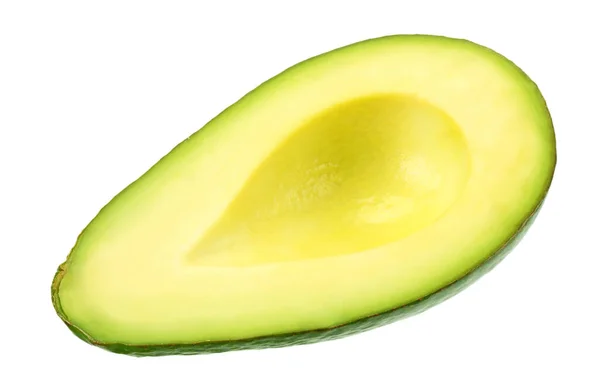 Gesneden Avocado Geïsoleerd Een Witte Achtergrond — Stockfoto