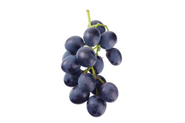 Beyaz bir arka planda mavi üzüm. Yiyecek.