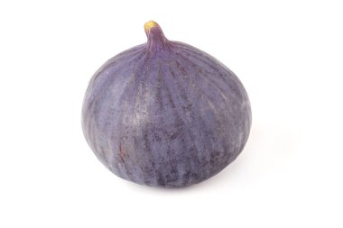 Beyaz arka planda izole edilmiş bir incir. Yiyecek.