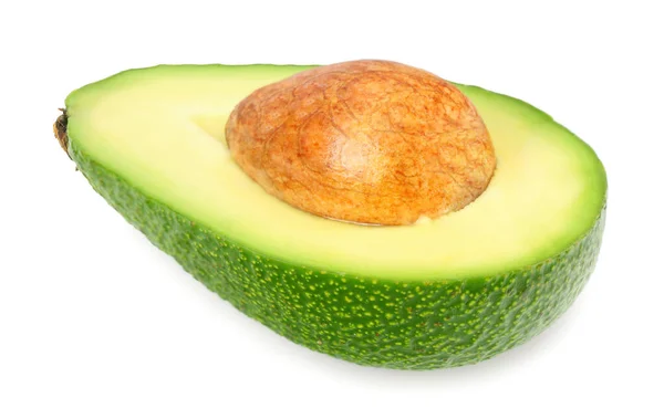 Gesneden Avocado Geïsoleerd Een Witte Achtergrond — Stockfoto