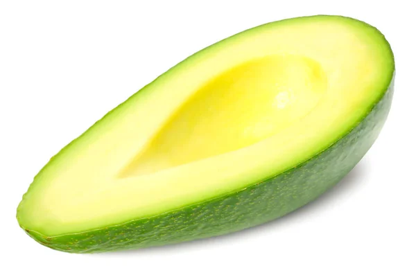 Gesunde Ernährung Geschnittene Avocado Isoliert Auf Weißem Hintergrund — Stockfoto