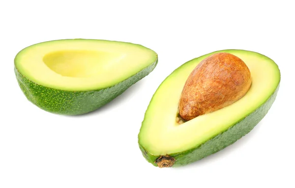 Здоровую Пищу Нарезанный Авокадо Белом Фоне — стоковое фото
