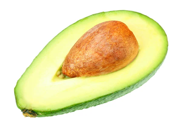 Gezond Voedsel Gesneden Avocado Geïsoleerd Witte Achtergrond — Stockfoto