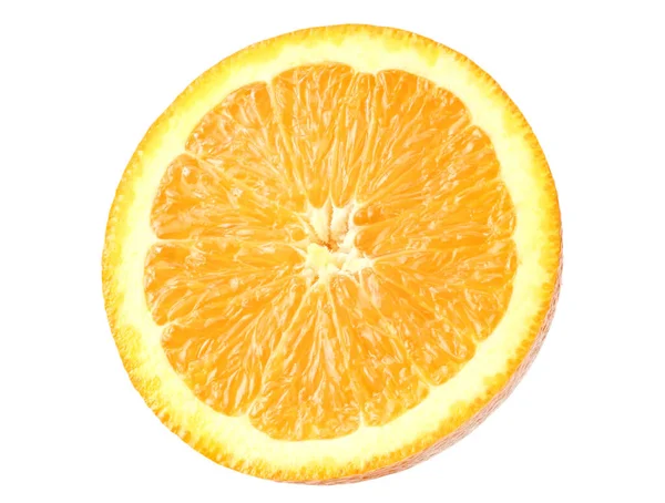 Нарізаний Апельсин Ізольований Білому Тлі Здорова Їжа — стокове фото