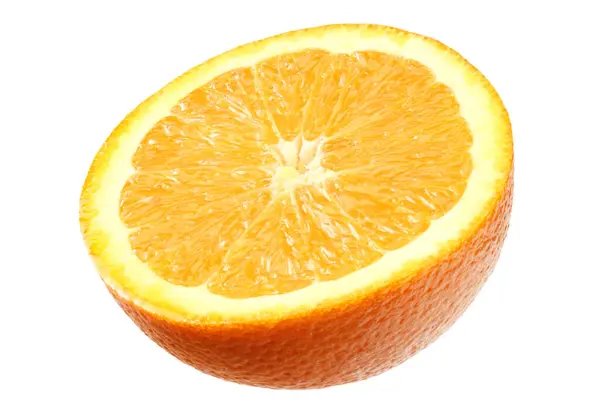Skivad Orange Isolerad Vit Bakgrund Hälsosam Mat — Stockfoto
