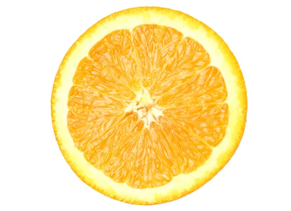 Scheiben Geschnittene Orange Isoliert Auf Weißem Hintergrund Gesunde Ernährung — Stockfoto