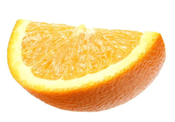 Plasterki Pomarańczy Odizolowane Białym Tle Zdrowa Żywność — Zdjęcie stockowe