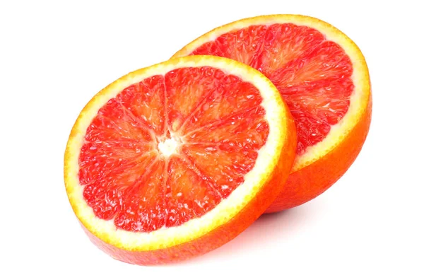 Шматочок Червоної Крові Оранжевого Кольору Ізольовано Білому Тлі — стокове фото