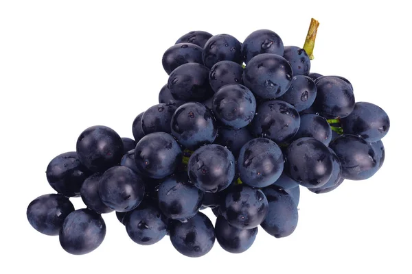 被白色隔离的蓝色葡萄 — 图库照片